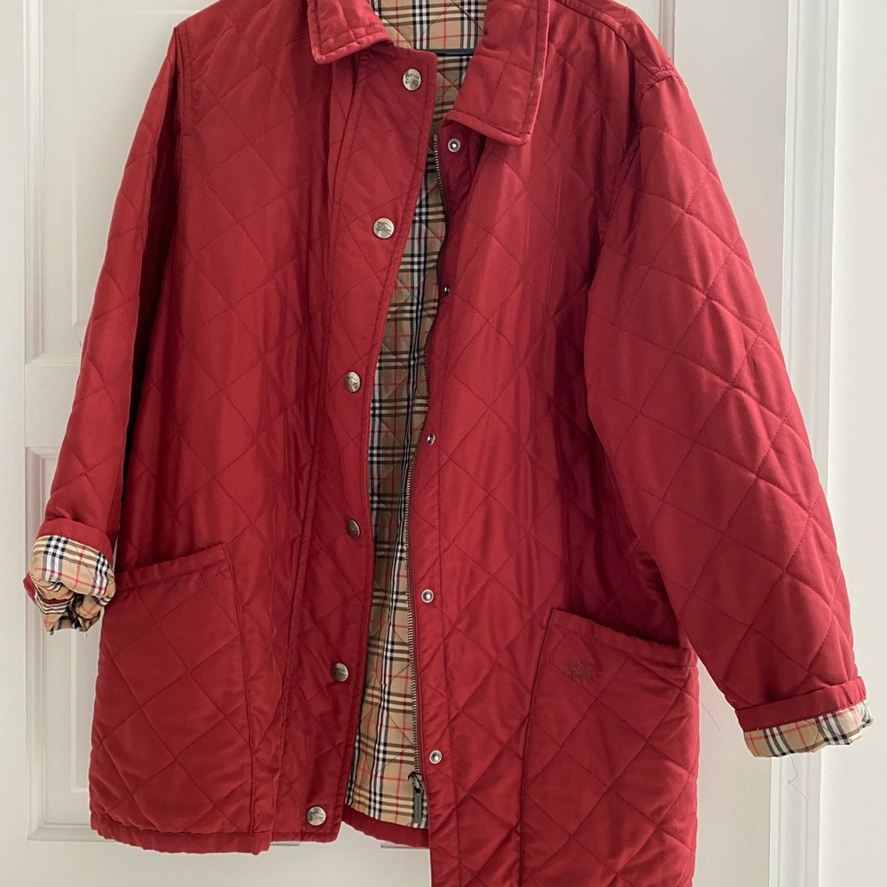 Burberry Quilted Jacket Red/Rust Size Large